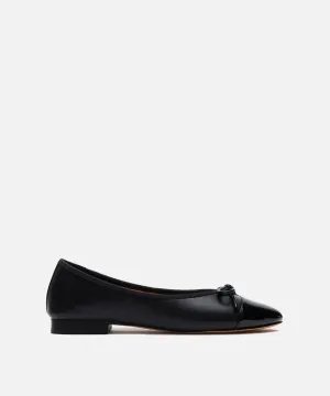 Ellison Ballet Flat - Black Leather