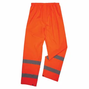 Ergodyne 25447 8916 3XL Orange Class E Lightweight Hi-Vis Rain Pants