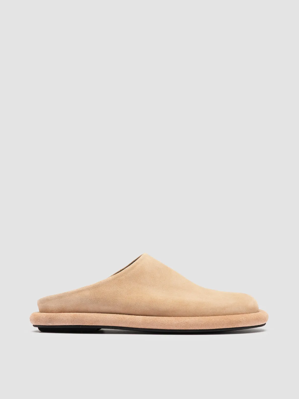 ESTENS 107 - Beige Suede Mule Sandals