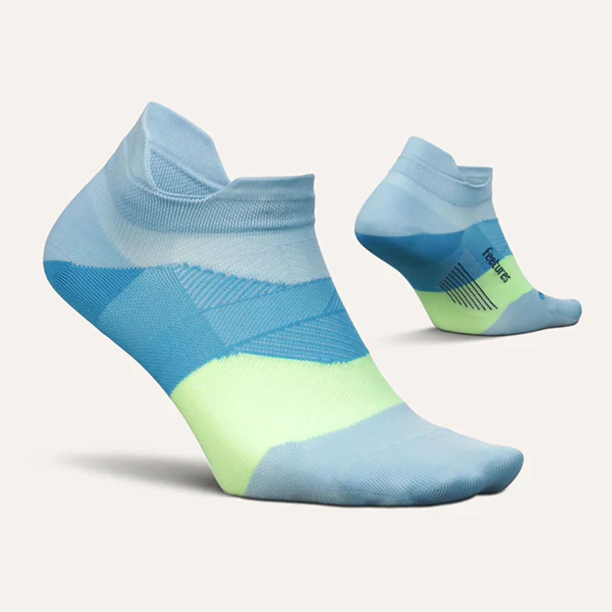 Feetures | Unisex Elite Ultra Light No Show Tab - Blue Crystal