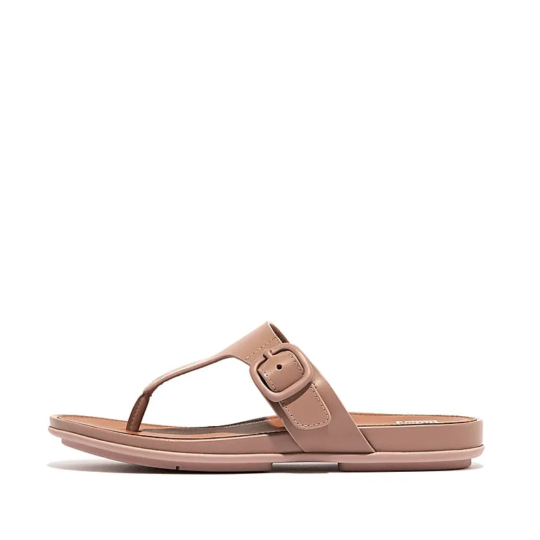 FITFLOP GRACIE Matt-Buckle Leather Toe-Post Sandals - Women's