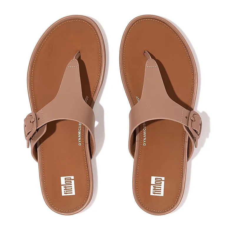 FITFLOP GRACIE Matt-Buckle Leather Toe-Post Sandals - Women's