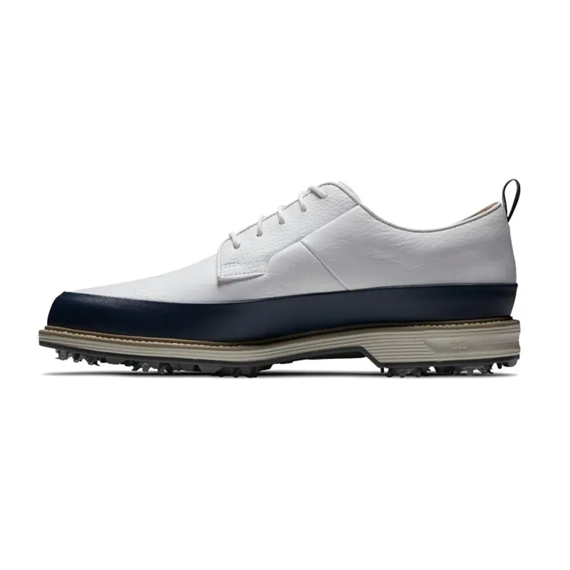 FOOTJOY Premiere Men's Spiked Shoes (White/Blue)