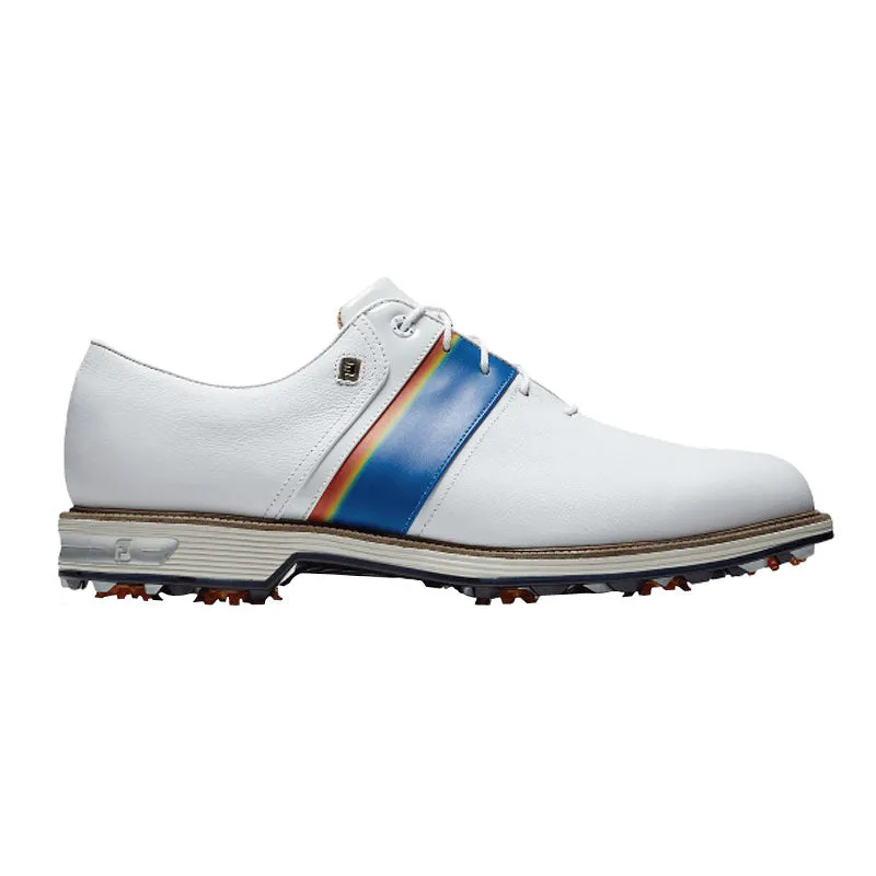 FOOTJOY Premiere Series Packard Brick Men's Spiked Shoes (White/Navy)