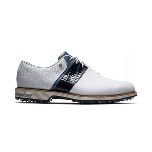 FOOTJOY Premiere Series Tarlow Men's Spiked Shoes (White/Navy Blue)