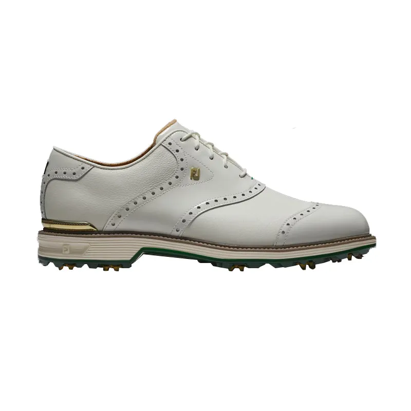 FOOTJOY Premiere Series Wilcox Men's Spiked Shoes (White/Gold/Green)