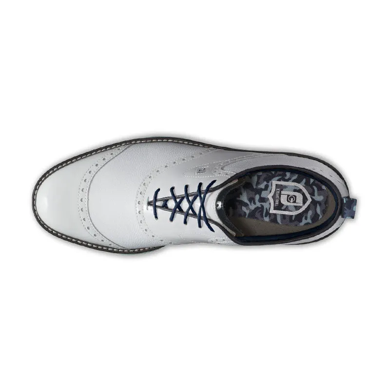 FOOTJOY Todd Synder Wilcox Men's Spiked Shoes (White/Navy/Mint)