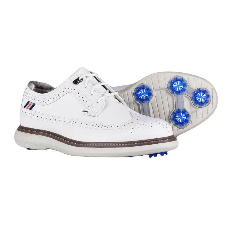 FOOTJOY Traditions Men's Spiked Shoes (White)