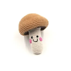 Friendly Mushroom Rattle Brown