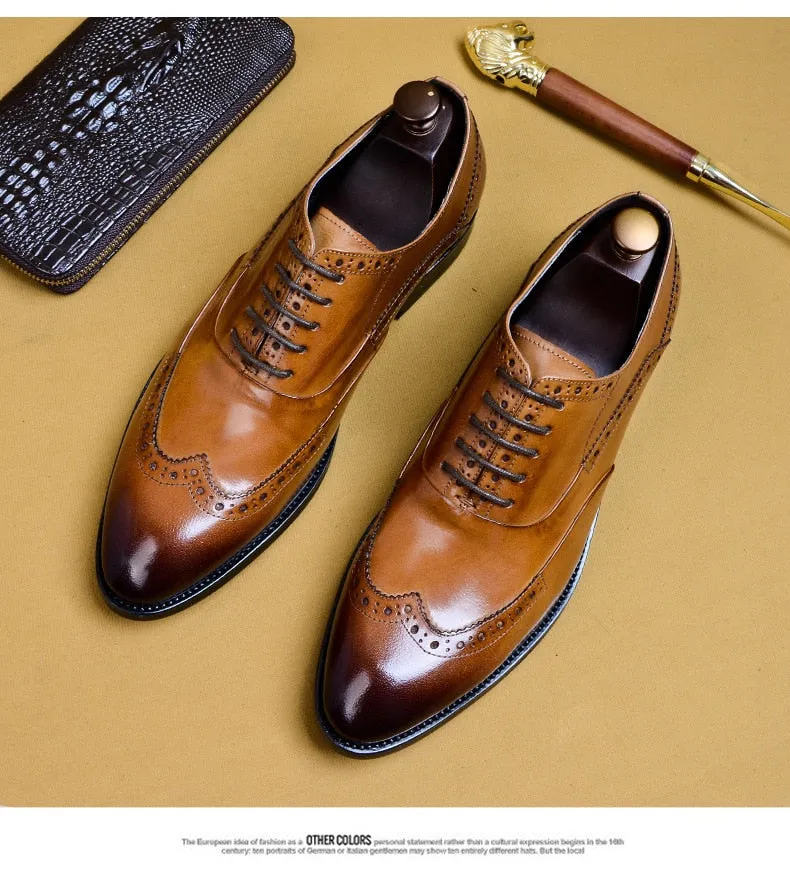 Full Grain Leather Handmade Men Italian Design Dress Shoes