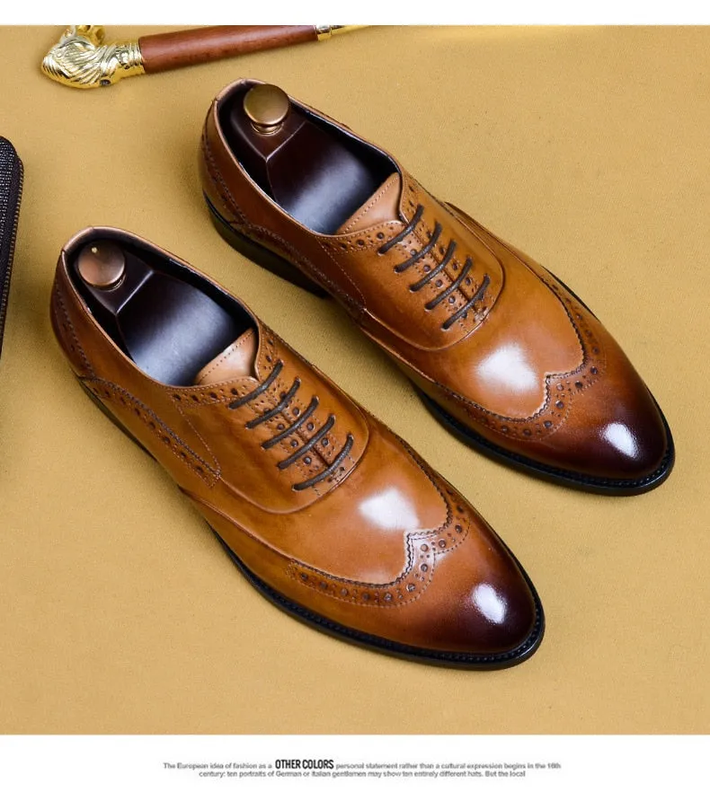 Full Grain Leather Handmade Men Italian Design Dress Shoes