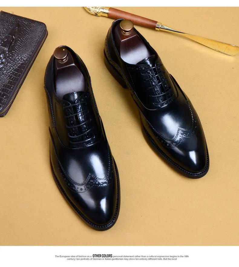 Full Grain Leather Handmade Men Italian Design Dress Shoes