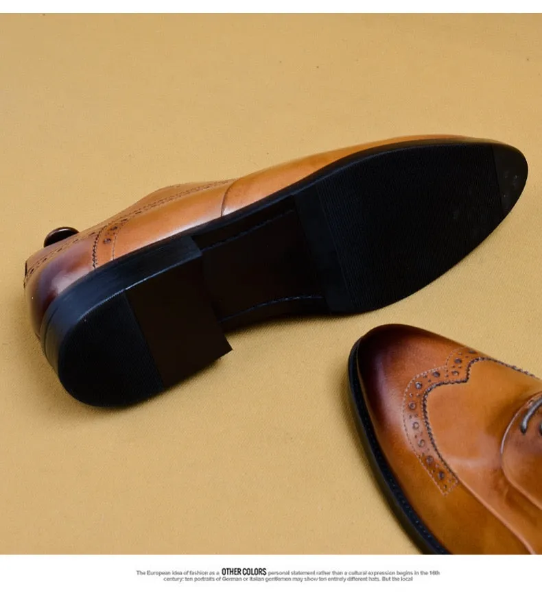 Full Grain Leather Handmade Men Italian Design Dress Shoes