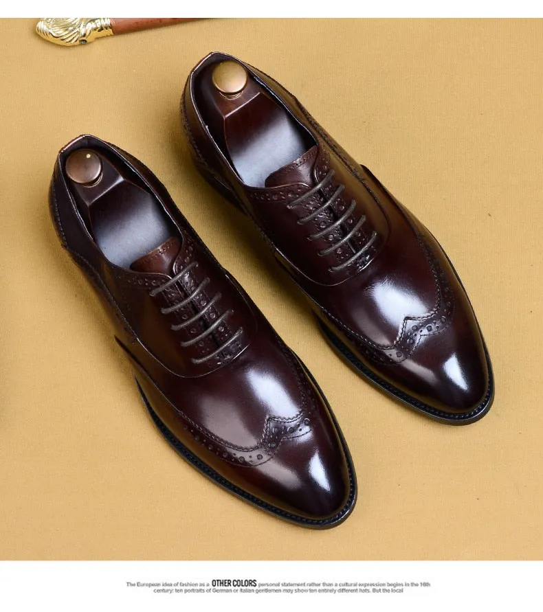 Full Grain Leather Handmade Men Italian Design Dress Shoes