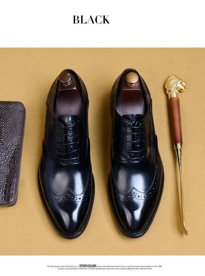 Full Grain Leather Handmade Men Italian Design Dress Shoes