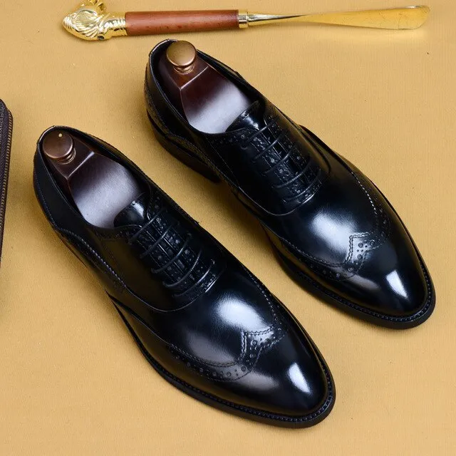 Full Grain Leather Handmade Men Italian Design Dress Shoes