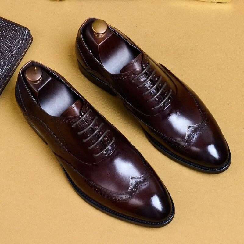 Full Grain Leather Handmade Men Italian Design Dress Shoes