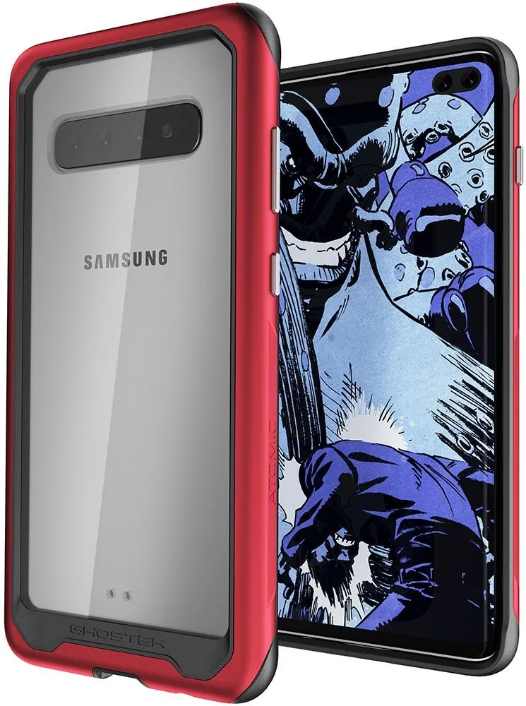 Galaxy S10  Plus Military Grade Aluminum Case | Atomic Slim 2 Series [Red]