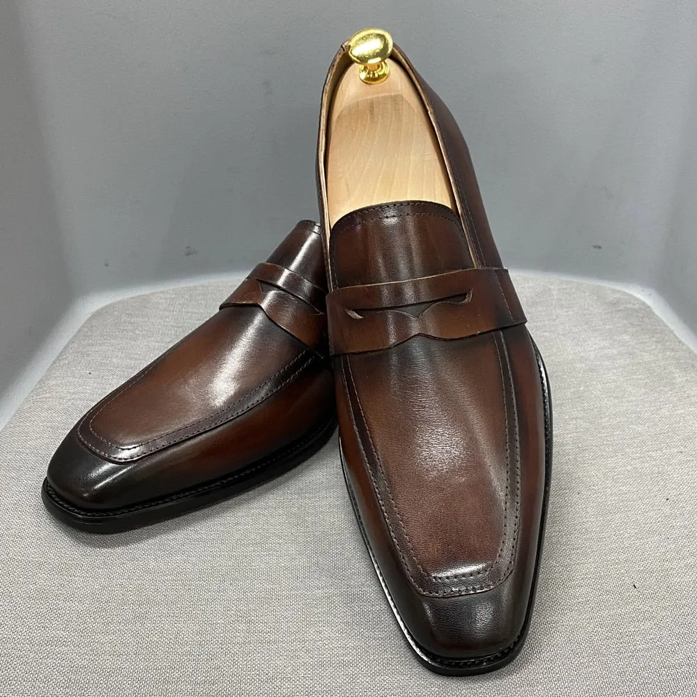 Genuine Cow Leather Italian Style Dress Shoes