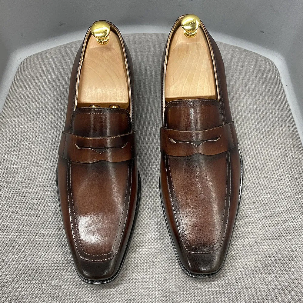 Genuine Cow Leather Italian Style Dress Shoes