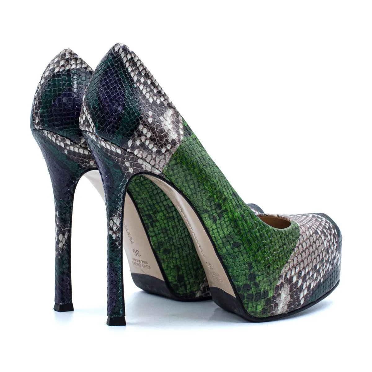 Gianni Marra Snakeskin Pump High-Heel Shoes Leather Multicolour Colour For Women