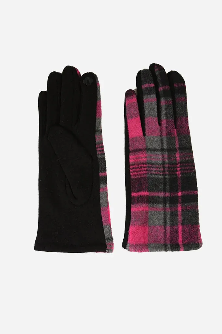 Gloves - Black Fuchsia