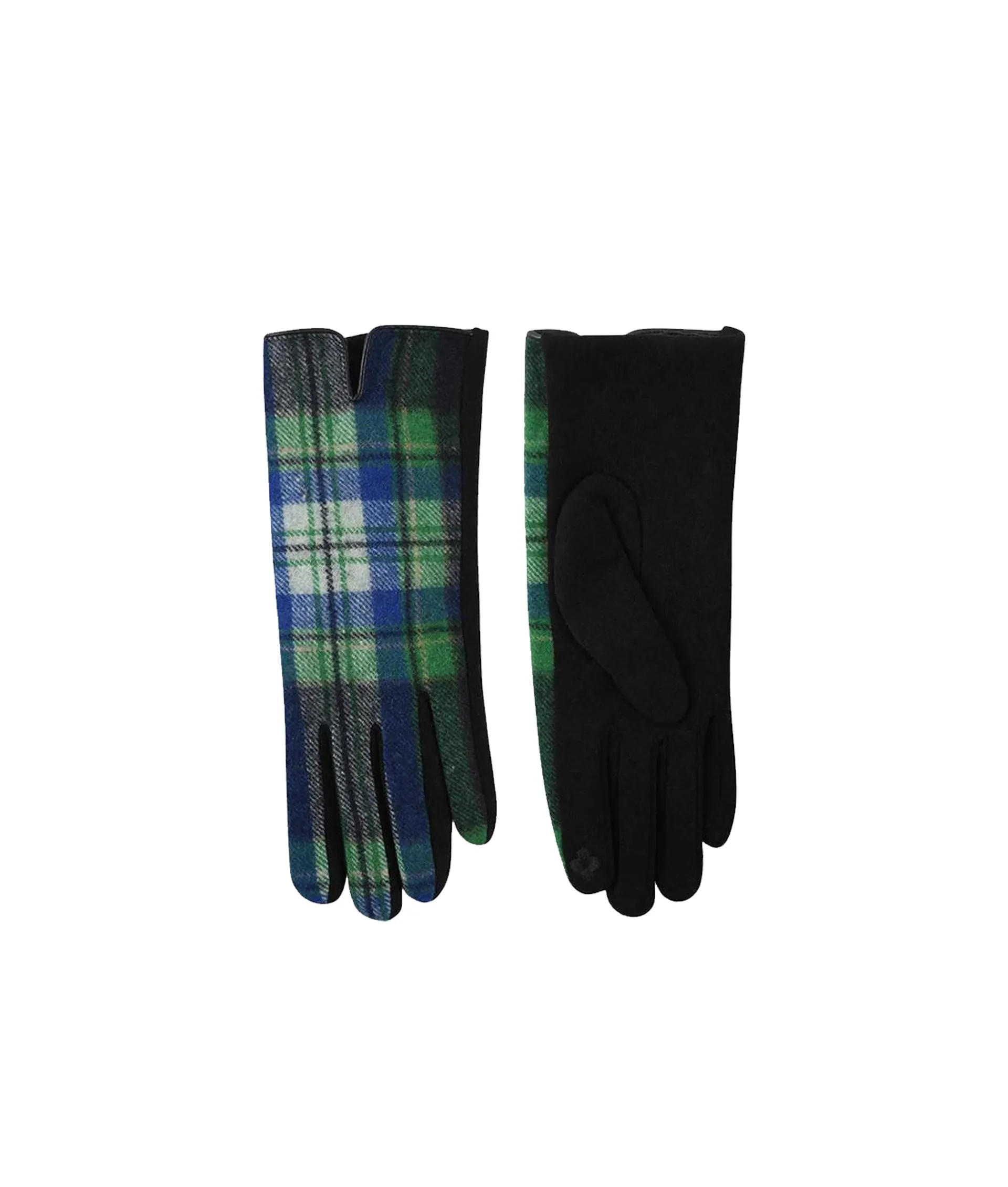 Gloves - Blue Grey Tartan