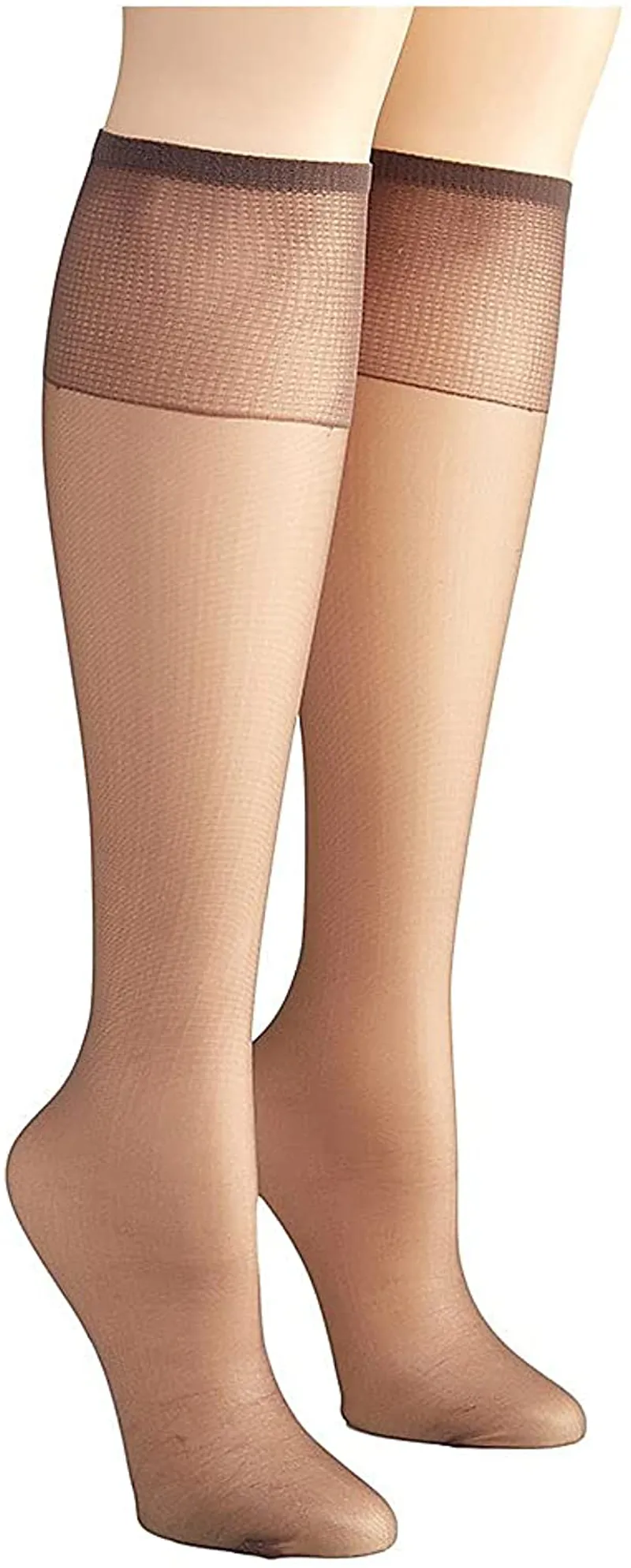 Hanes Silk Reflections Women's 2-Pack Knee High Sandalfoot