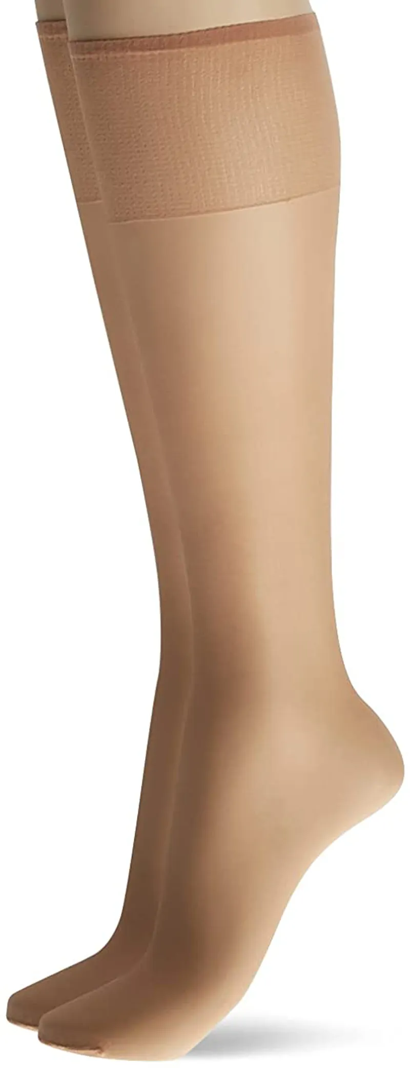 Hanes Silk Reflections Women's 2-Pack Knee High Sandalfoot