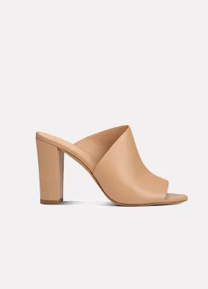 Hanna Leather Mule - Nude