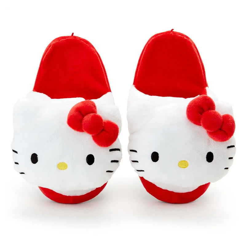 Hello Kitty/My Melody Face Plush Slipper