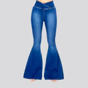 High rise stretchable jeans for women