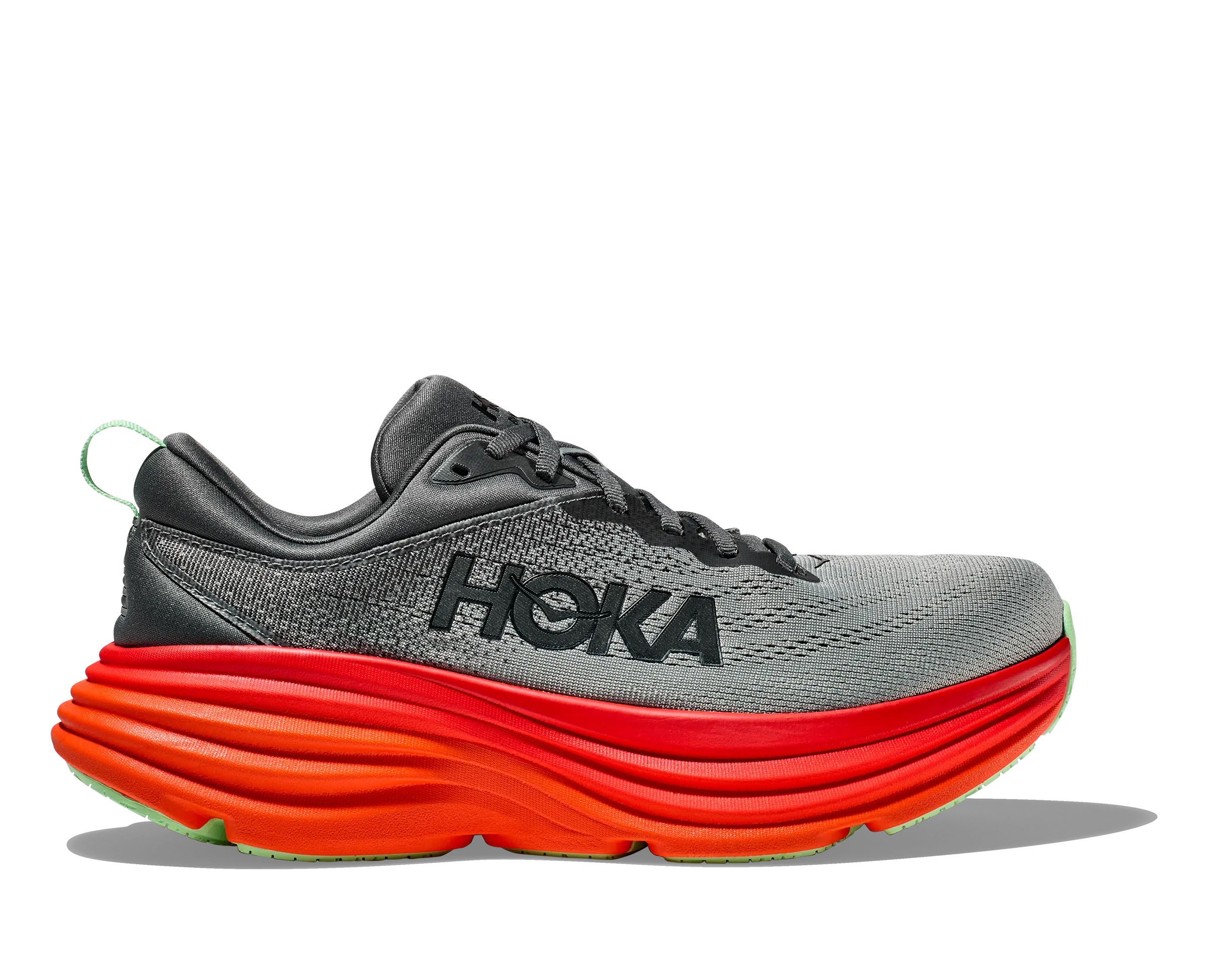 Hoka Mens Bondi 8 - Castlerock/Flame (1123202-CFLM)