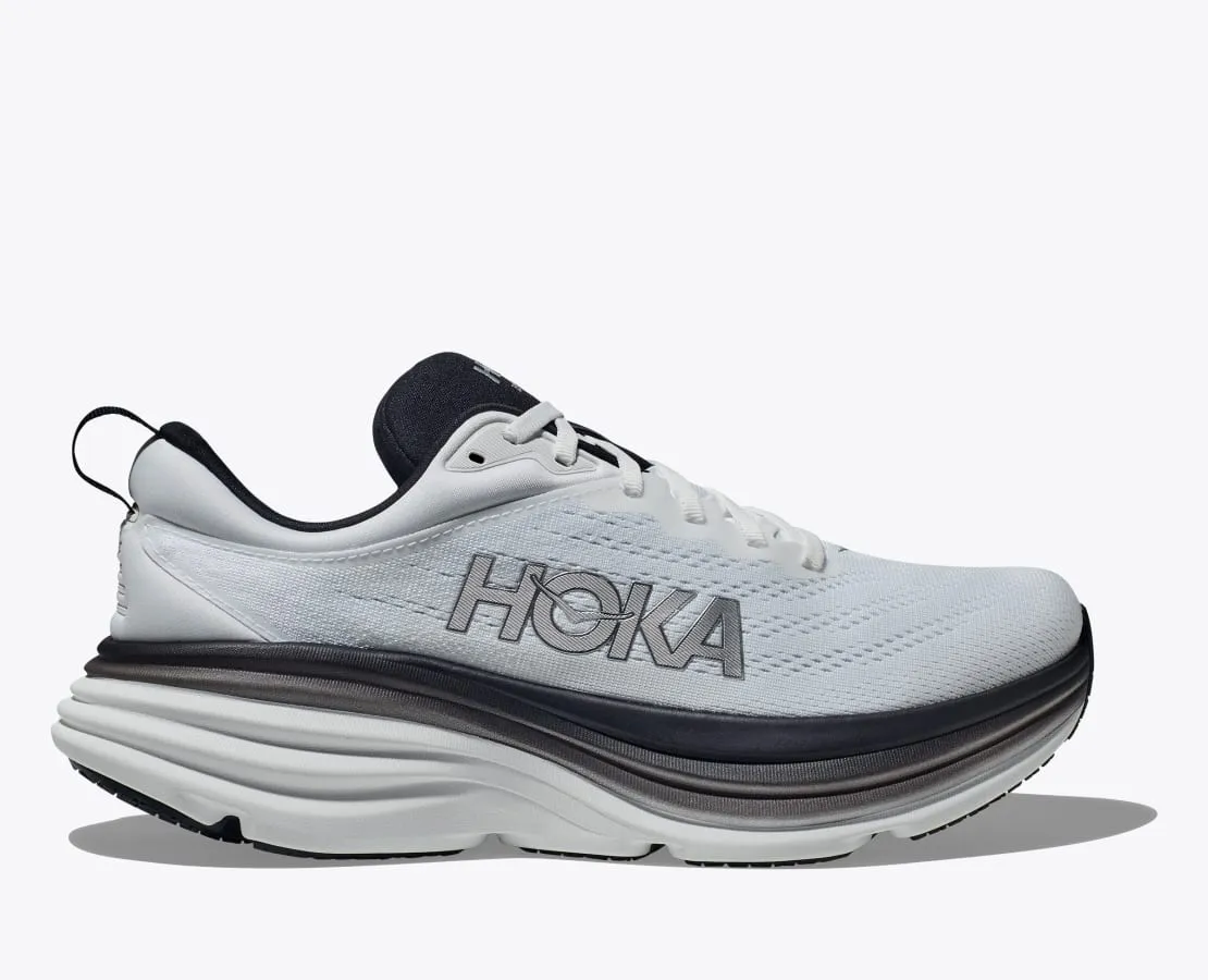 'HOKA' Men's Bondi 8 - White / Black