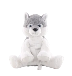 Hugo The Huskey, Large Heatie With Microwaveable Silica Bead Pillow Insert