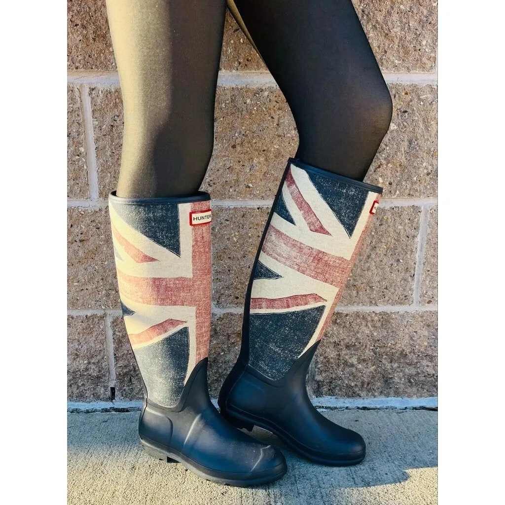 Hunter British Flag Rain Boots - Size 8