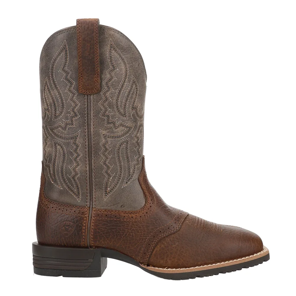 Hybrid Ranchway Embroidered Square Toe Cowboy Boots