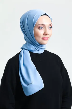 Hybrid Textured Chiffon Shawl - Baby Blue