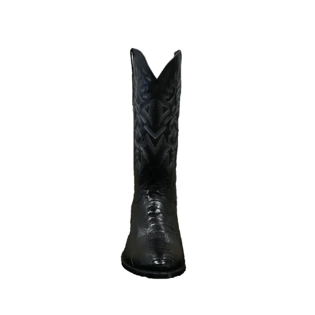 International M Men's Ostrich Leg Black Boot