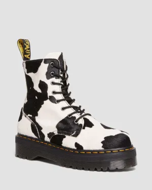 Jadon Hair-On Cow Print Platform Boots