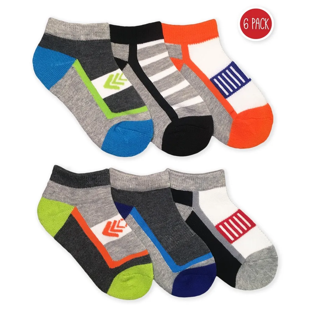 Jefferies Socks Colorful Sport Low Cut Socks 6 Pair Pack