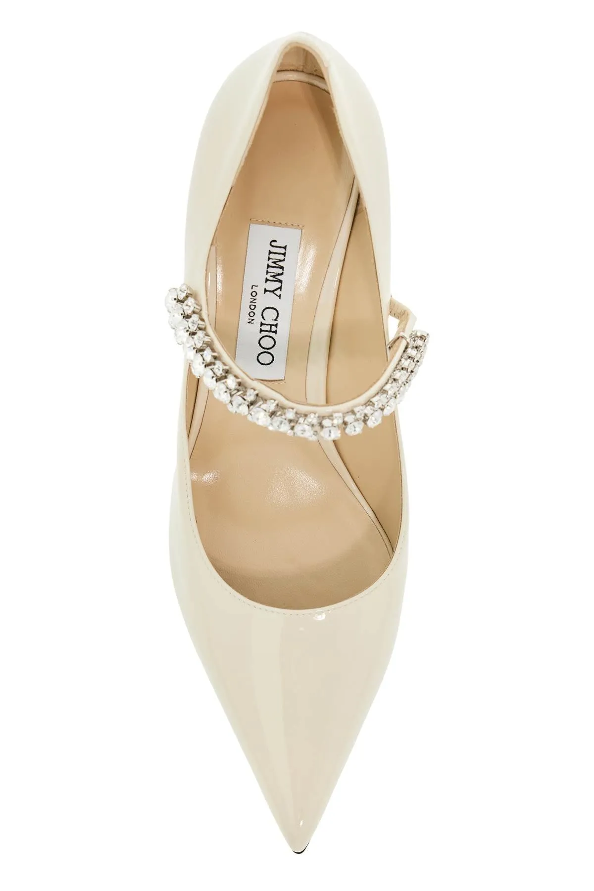 JIMMY CHOO Elegant Pointed Toe Pump 85 with Crystal Strap