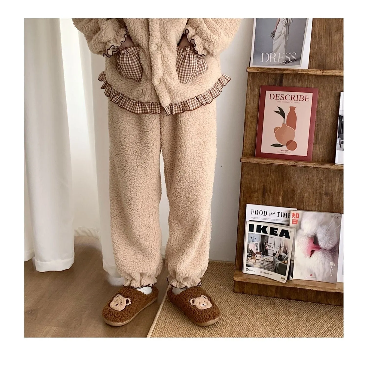 Kawaii Plush Bear Fluffy Cute Slippers