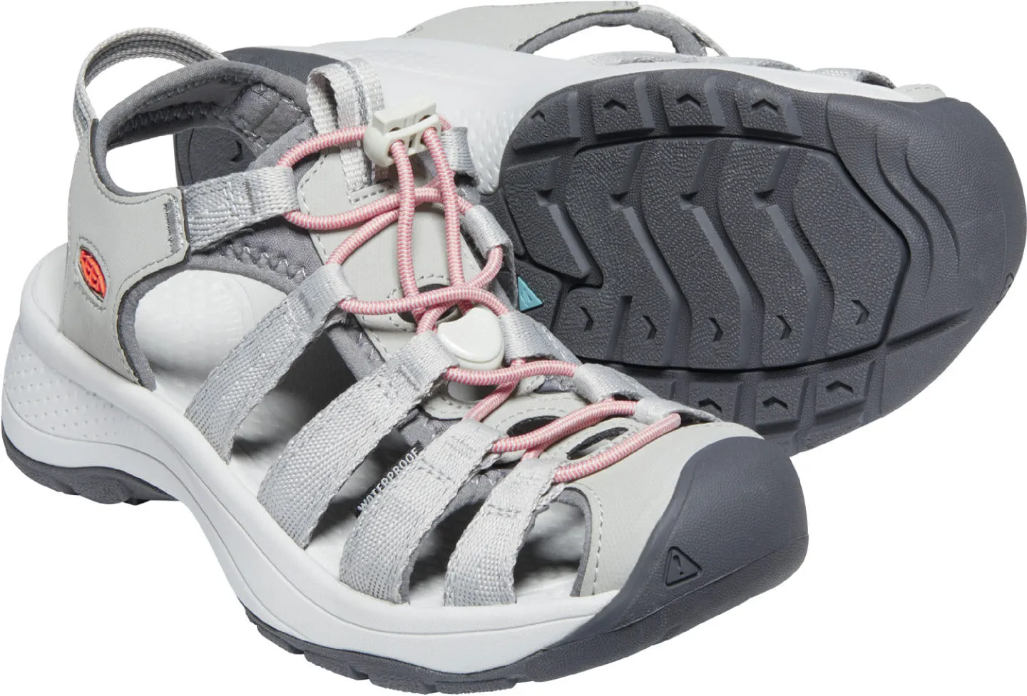 'Keen Outdoor' Women's Astoria West Sandal - Grey / Coral