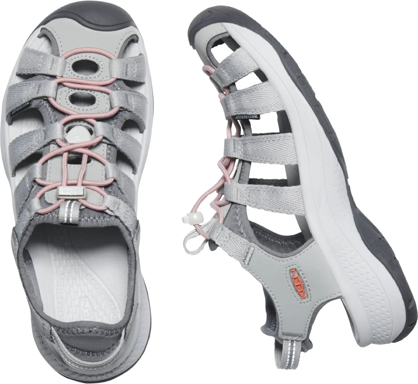 'Keen Outdoor' Women's Astoria West Sandal - Grey / Coral