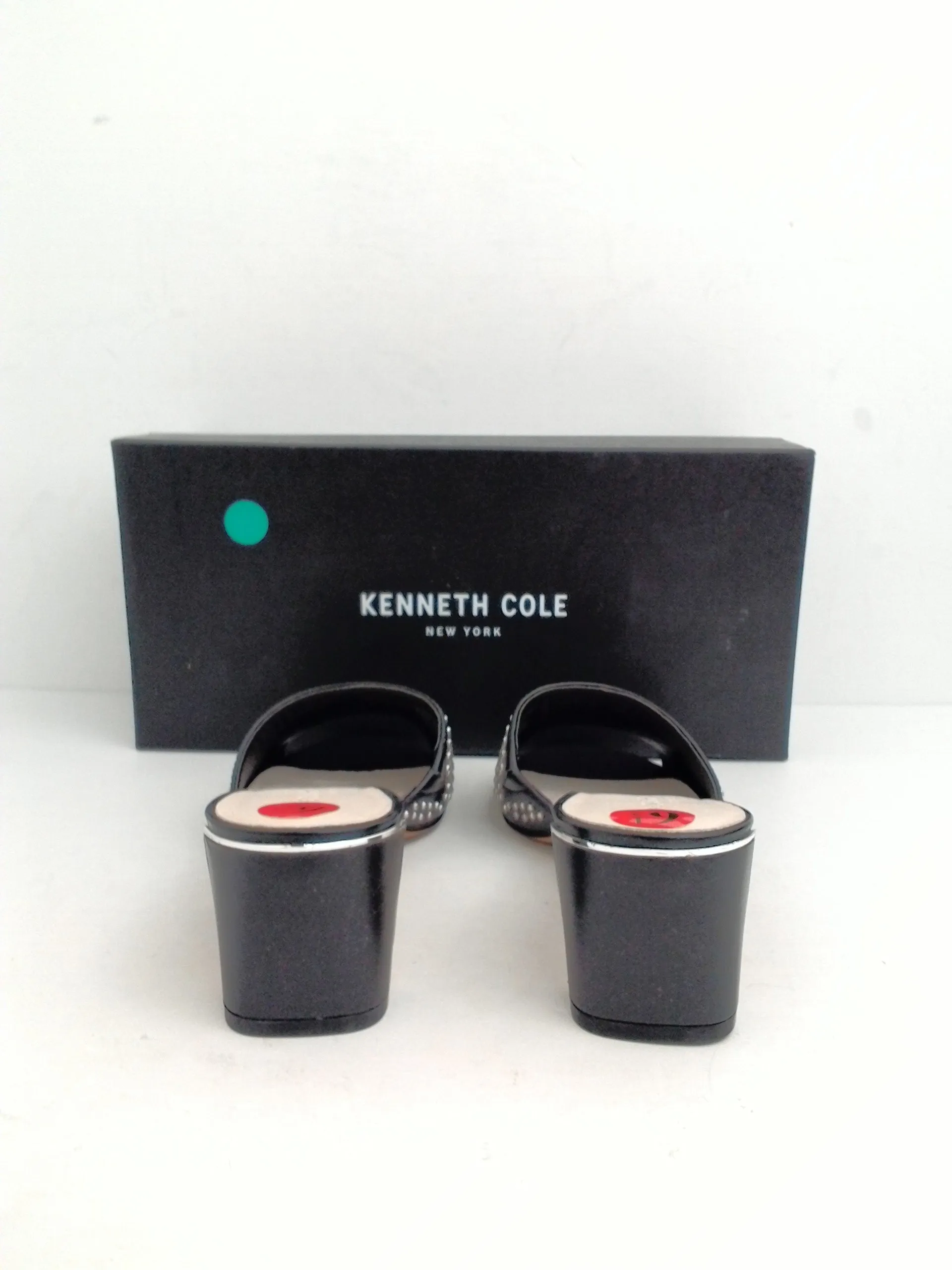 Kenneth Cole New York Women's Nash Studs Black Mule Size 6.5 M