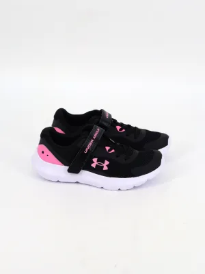 Kids Girl's Brand Logo Printed Running Shoes,Black