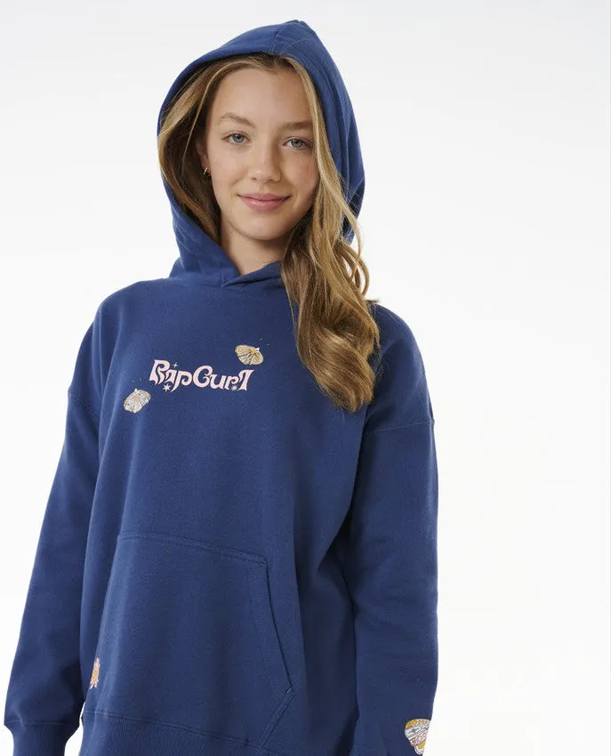 KID'S SUMMER SOLSTICE HOOD - GIRL - WASHED NAVY