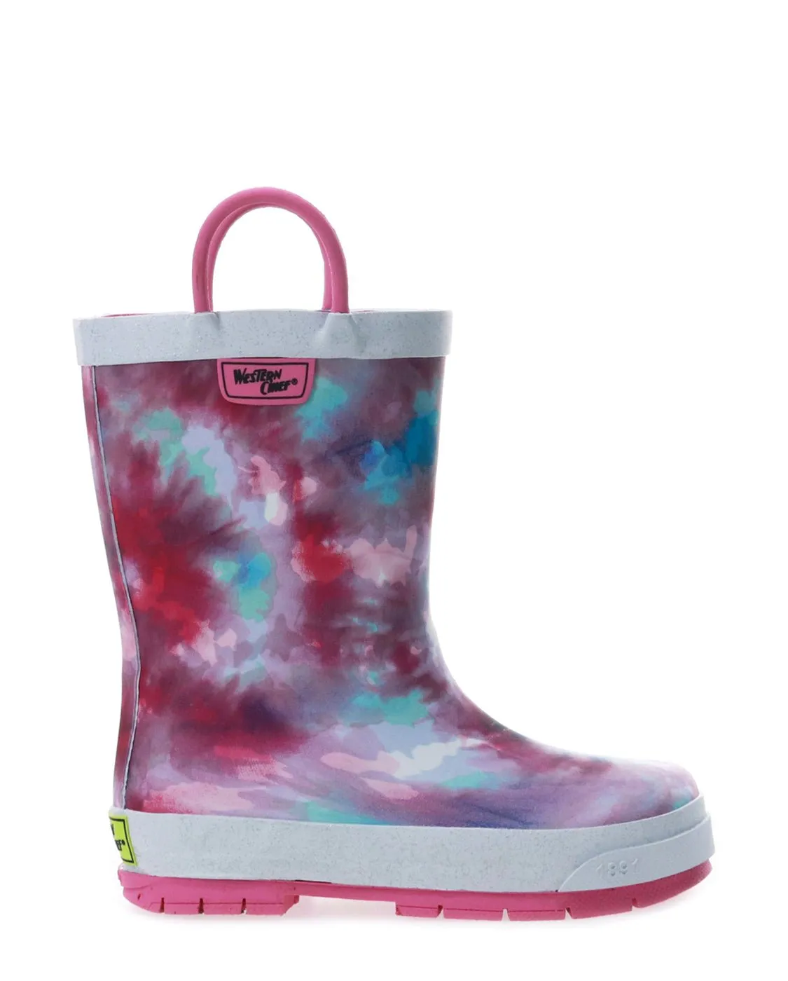 Kids Tie Dye Rain Boot - Fuchsia