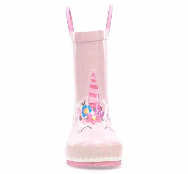 Kids Unity Unicorn Rain Boot - Soft Rose